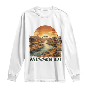 Missouri Outdoors Adventure Long Sleeve Shirt The Show Me State Souvenir TS12 White Print Your Wear