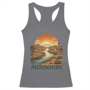 Missouri Outdoors Adventure Racerback Tank Top The Show Me State Souvenir TS12 Charcoal Print Your Wear