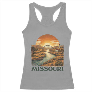 Missouri Outdoors Adventure Racerback Tank Top The Show Me State Souvenir TS12 Sport Gray Print Your Wear