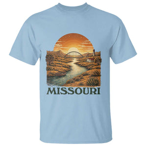 Missouri Outdoors Adventure T Shirt The Show Me State Souvenir TS12 Light Blue Print Your Wear
