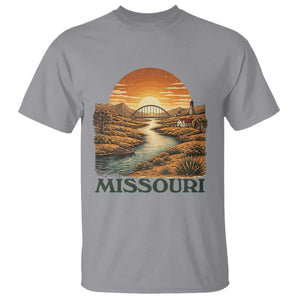 Missouri Outdoors Adventure T Shirt The Show Me State Souvenir TS12 Sport Gray Print Your Wear
