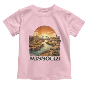 Missouri Outdoors Adventure Toddler T Shirt The Show Me State Souvenir TS12 Light Pink Print Your Wear