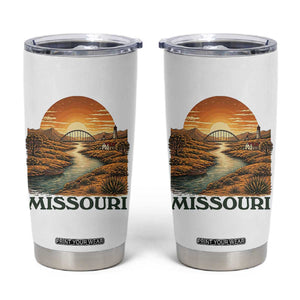 Missouri Outdoors Adventure Tumbler Cup The Show Me State Souvenir TS12 White Print Your Wear
