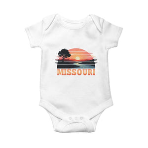 Vintage Missouri Outdoors Baby Onesie Midwest Nature Landscape TS12 White Print Your Wear