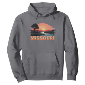 Vintage Missouri Outdoors Hoodie Midwest Nature Landscape TS12 Charcoal Print Your Wear