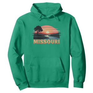 Vintage Missouri Outdoors Hoodie Midwest Nature Landscape TS12 Irish Green Print Your Wear