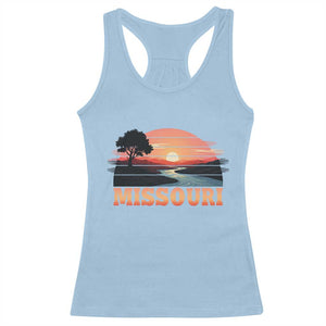 Vintage Missouri Outdoors Racerback Tank Top Midwest Nature Landscape TS12 Light Blue Print Your Wear