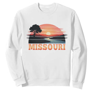 Vintage Missouri Outdoors Sweatshirt Midwest Nature Landscape TS12 White Print Your Wear