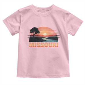 Vintage Missouri Outdoors Toddler T Shirt Midwest Nature Landscape TS12 Light Pink Print Your Wear