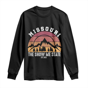 Vintage Missouri Travel Long Sleeve Shirt The Show Me State Pride TS12 Black Print Your Wear