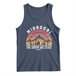 Vintage Missouri Travel Tank Top The Show Me State Pride TS12 Navy Print Your Wear