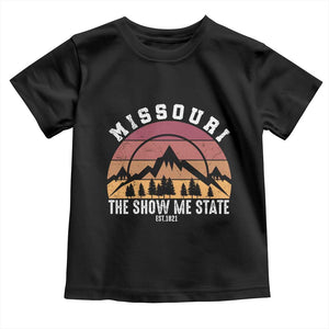 Vintage Missouri Travel Toddler T Shirt The Show Me State Pride TS12 Black Print Your Wear