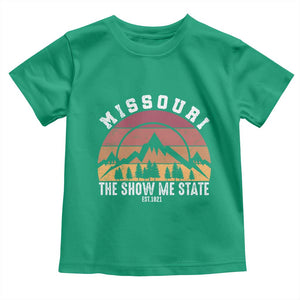 Vintage Missouri Travel Toddler T Shirt The Show Me State Pride TS12 Irish Green Print Your Wear