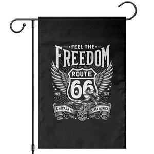 Feel The Freedom Route Highway 66 Garden Flag 100th Anniversary Biker Road Trip Graphic TS12 Black Print Your Wear