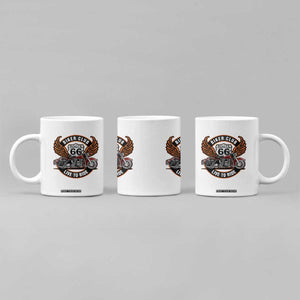 Vintage Route Highway 66 Biker Club Coffee Mug Live To Ride Motorcycle Graphic TS12 Print Your Wear