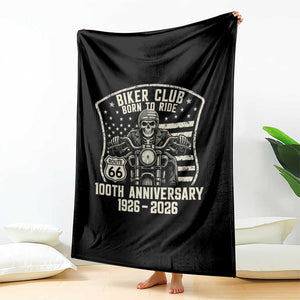 Vintage Biker Club Born To Ride Throw Blanket 100th Anniversary Mother Road TS12 Print Your Wear