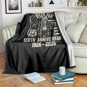 Vintage Biker Club Born To Ride Throw Blanket 100th Anniversary Mother Road TS12 Print Your Wear