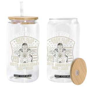 Vintage Biker Club Born To Ride Glass Can 100th Anniversary Mother Road TS12 Print Your Wear