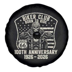 Vintage Biker Club Born To Ride Spare Tire Cover 100th Anniversary Mother Road TS12 Print Your Wear