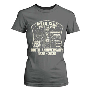 Vintage Biker Club Born To Ride T Shirt For Women 100th Anniversary Mother Road TS12 Dark Heather Print Your Wear