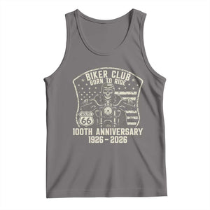 Vintage Biker Club Born To Ride Tank Top 100th Anniversary Mother Road TS12 Deep Heather Print Your Wear
