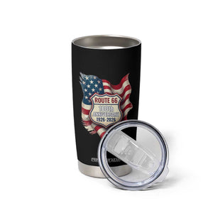 Route Highway 66 Centennial Tumbler Cup Vintage American Flag Patriotic Gift TS12 Print Your Wear