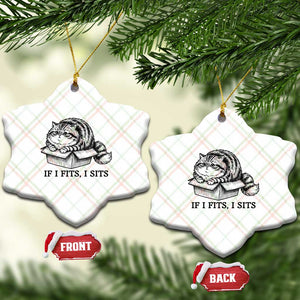 If I Fits I Sits Ceramic Ornament Chubby Kitty Funny Cat Lover Gift TS12 Print Your Wear