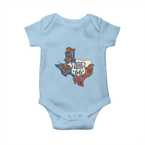 Texas Route Highway 66 Adventure Baby Onesie Desert Road Trip Graphic TS12 Light Blue Print Your Wear