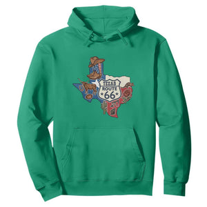 Texas Route Highway 66 Adventure Hoodie Desert Road Trip Graphic TS12 Irish Green Print Your Wear