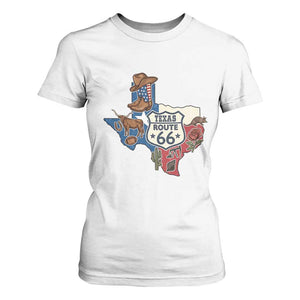 Texas Route Highway 66 Adventure T Shirt For Women Desert Road Trip Graphic TS12 White Print Your Wear