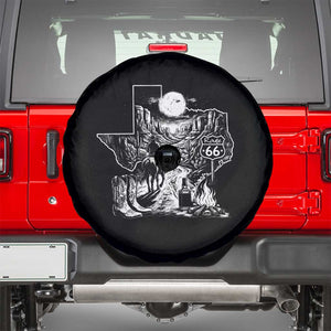 The Mother Road Texas Panhandle Spare Tire Cover Vintage Desert Road Trip TS12 Black Print Your Wear