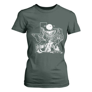 The Mother Road Texas Panhandle T Shirt For Women Vintage Desert Road Trip TS12 Dark Forest Green Print Your Wear