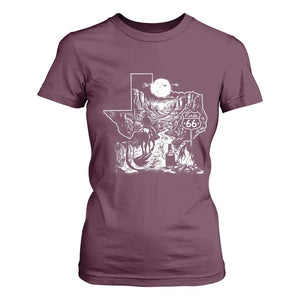 The Mother Road Texas Panhandle T Shirt For Women Vintage Desert Road Trip TS12 Maroon Print Your Wear
