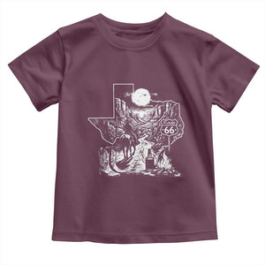 The Mother Road Texas Panhandle Toddler T Shirt Vintage Desert Road Trip TS12 Maroon Print Your Wear