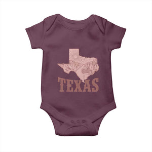 Texas Route Highway 66 Biker Baby Onesie Vintage Biker Road Trip TS12 Maroon Print Your Wear
