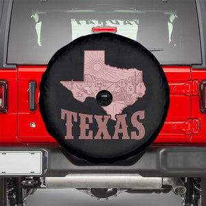 Texas Route Highway 66 Biker Spare Tire Cover Vintage Biker Road Trip TS12 Black Print Your Wear