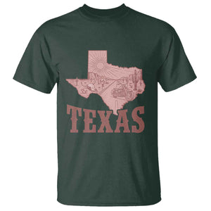 Texas Route Highway 66 Biker T Shirt Vintage Biker Road Trip TS12 Dark Forest Green Print Your Wear
