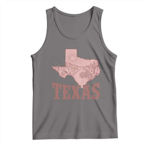 Texas Route Highway 66 Biker Tank Top Vintage Biker Road Trip TS12 Deep Heather Print Your Wear