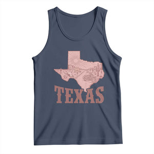 Texas Route Highway 66 Biker Tank Top Vintage Biker Road Trip TS12 Navy Print Your Wear