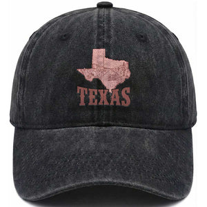 Texas Route Highway 66 Biker Washed Cotton Baseball Cap Vintage Biker Road Trip TS12 Print Your Wear