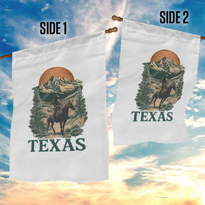 Texas Western Cowboy Life Garden Flag Vintage Horse Riding Graphic TS12 Print Your Wear