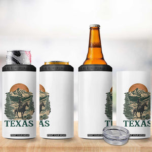 Texas Western Cowboy Life 4 in 1 Can Cooler Tumbler Vintage Horse Riding Graphic TS12 Print Your Wear