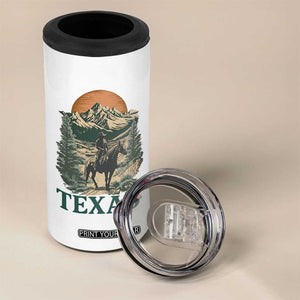 Texas Western Cowboy Life 4 in 1 Can Cooler Tumbler Vintage Horse Riding Graphic TS12 Print Your Wear