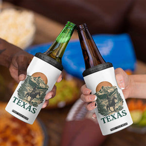 Texas Western Cowboy Life 4 in 1 Can Cooler Tumbler Vintage Horse Riding Graphic TS12 Print Your Wear