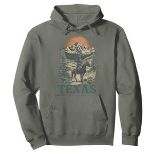 Texas Western Cowboy Life Hoodie Vintage Horse Riding Graphic TS12 Military Green Print Your Wear