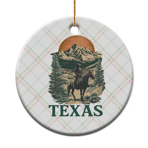 Texas Western Cowboy Life Ceramic Ornament Vintage Horse Riding Graphic TS12 1pc Christmas Plaid Print Your Wear