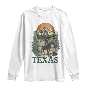 Texas Western Cowboy Life Long Sleeve Shirt Vintage Horse Riding Graphic TS12 White Print Your Wear
