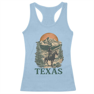 Texas Western Cowboy Life Racerback Tank Top Vintage Horse Riding Graphic TS12 Light Blue Print Your Wear