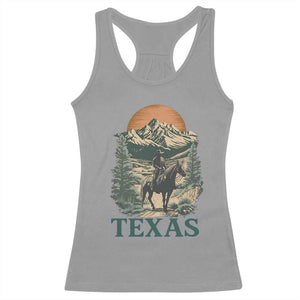 Texas Western Cowboy Life Racerback Tank Top Vintage Horse Riding Graphic TS12 Sport Gray Print Your Wear