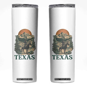 Texas Western Cowboy Life Skinny Tumbler Vintage Horse Riding Graphic TS12 White Print Your Wear
